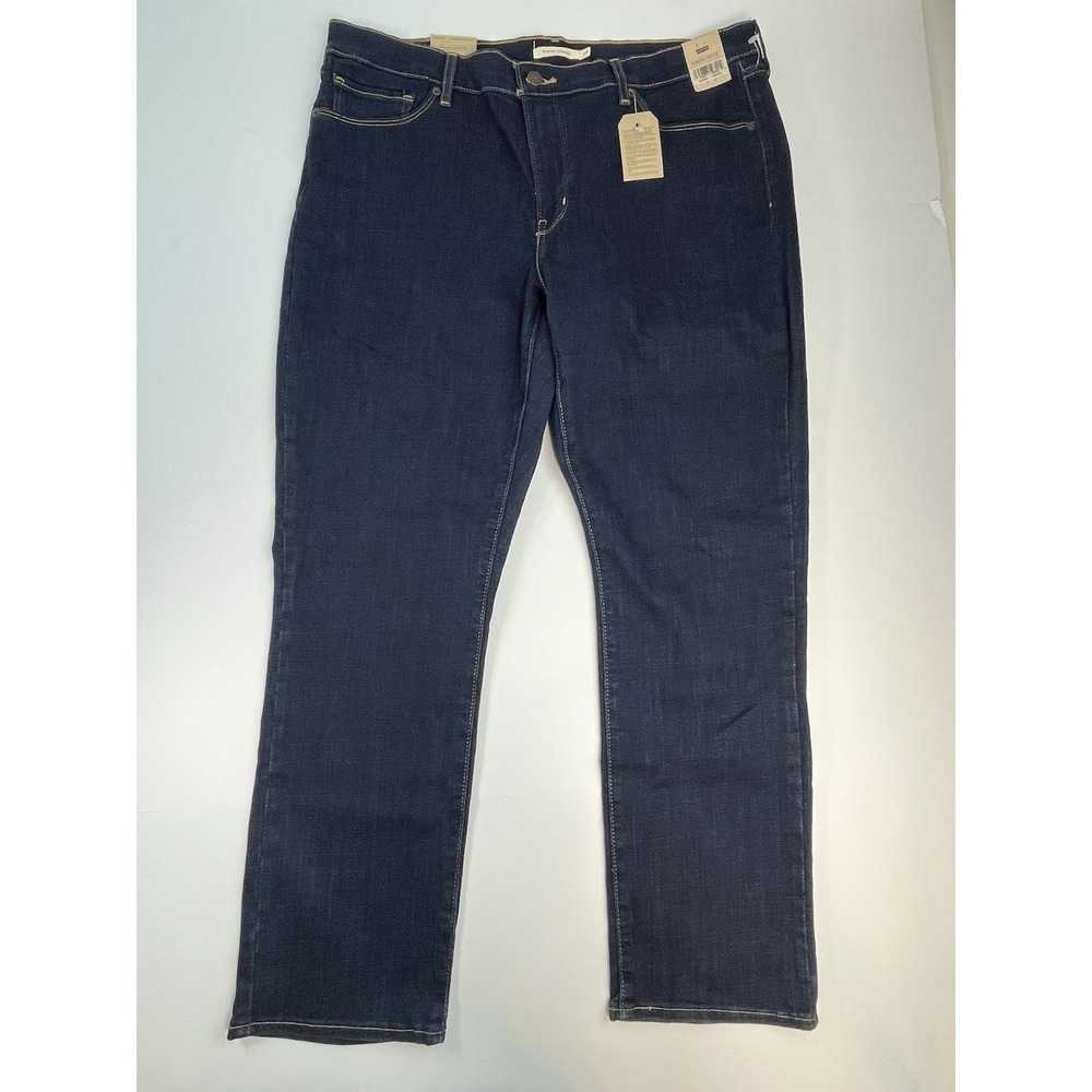 Levis Classic Straight Jeans Womens 18 Medium 34x30 Dark Wash Denim